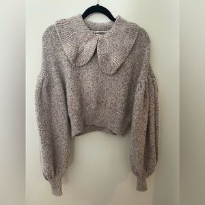 Zara large collared purple sweater